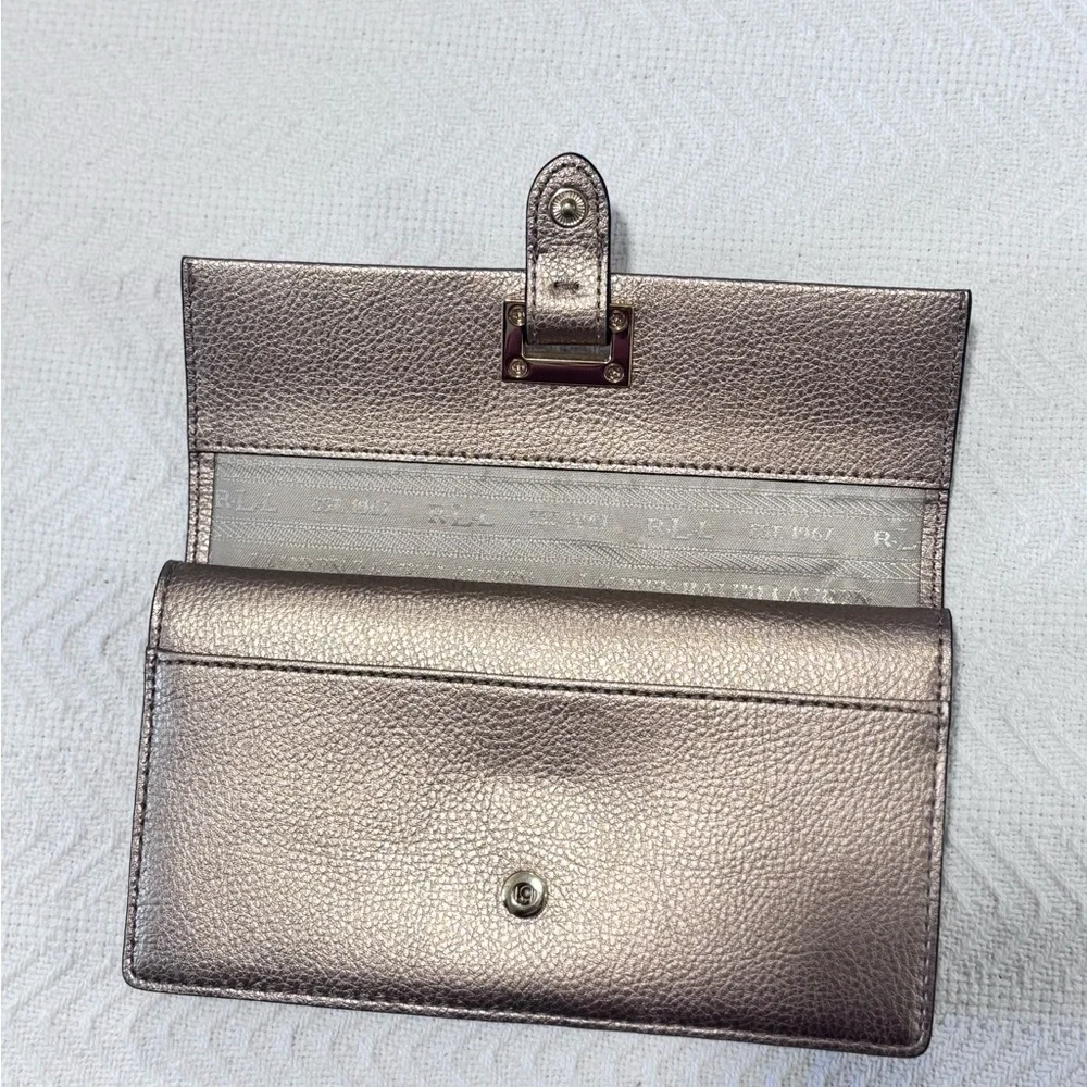 Ralph Lauren Metallic Leather Wallet